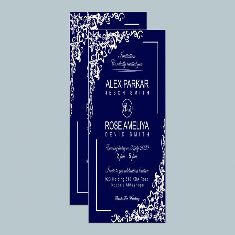 فایل طراحی کارت دعوت عروسی با فتوشاپ - Photoshop Wedding Invitation Card Design