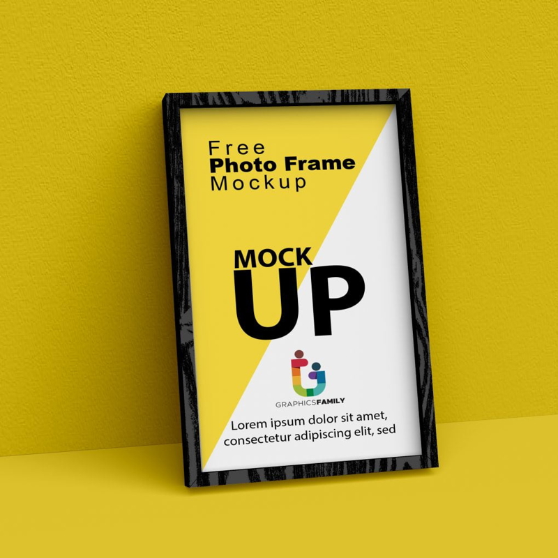 فایل ماک‌آپ قاب چوبی فتوشاپ - Photoshop Wooden Frame MockUp