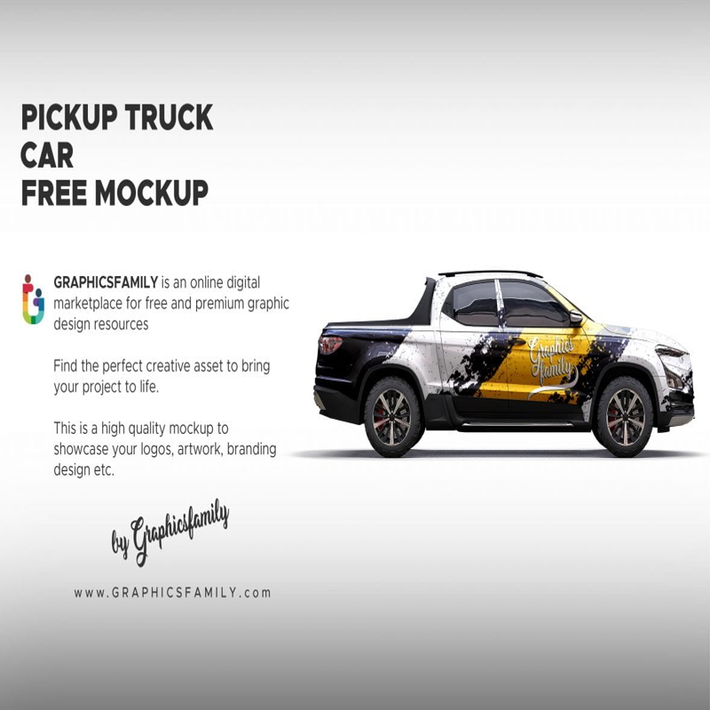 فایل ماکت وانت - Pickup Truck Mockup