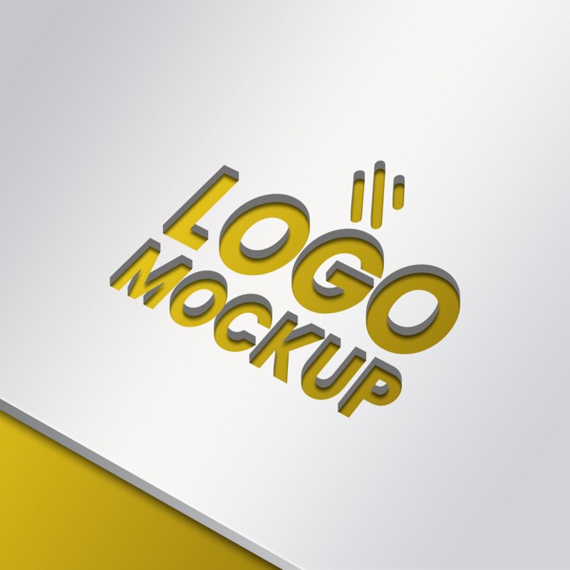 فایل موکاپ لوگو برش پلاستیکی - Plastic Cutout Logo Mockup