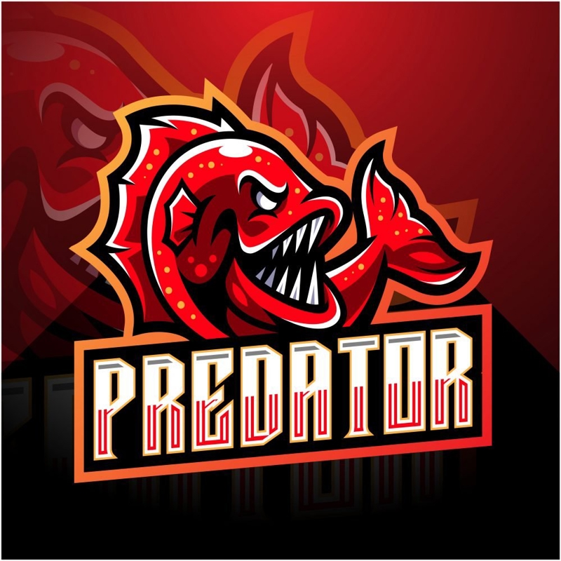 فایل الگوی لوگوی طلسم شکارچی - Predator Mascot Logo Template