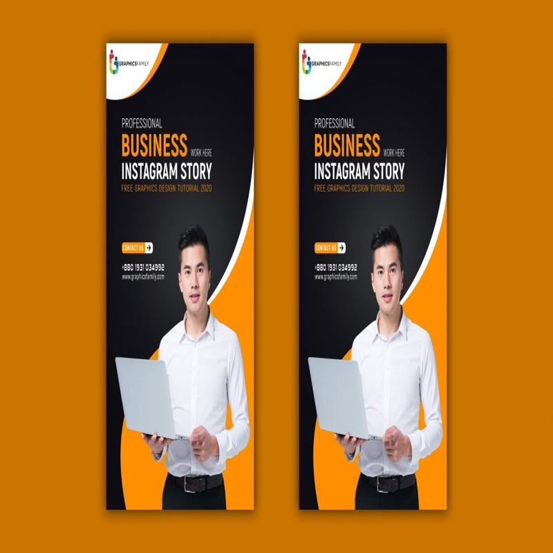 فایل قالب PSD پست استوری اینستاگرام حرفه‌ای تجاری - Professional Business Instagram Story Post PSD Template