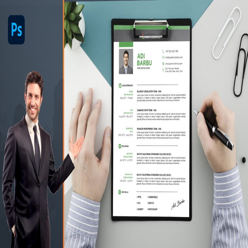 فایل رزومه حرفه‌ای و بی‌نقص CV - Professional Clean Resume CV
