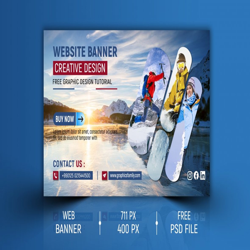 فایل طراحی بنر وب سایت حرفه ای قابل ویرایش - Professional Editable Website Banner Design