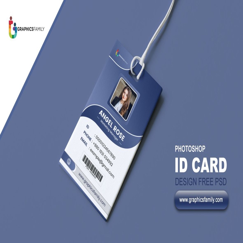 فایل طراحی کارت شناسایی کارمندی حرفه ای - Professional Employee Id Card Design