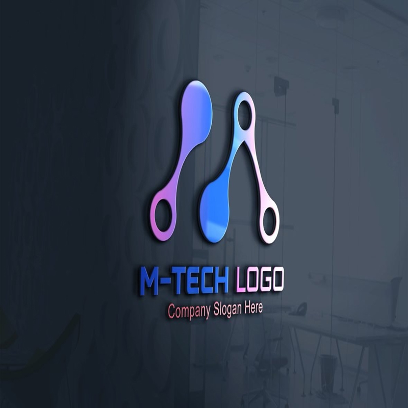 فایل طراحی لوگو با حرف M مخصوص فناوری - Professional Letter M Tech Logo Design