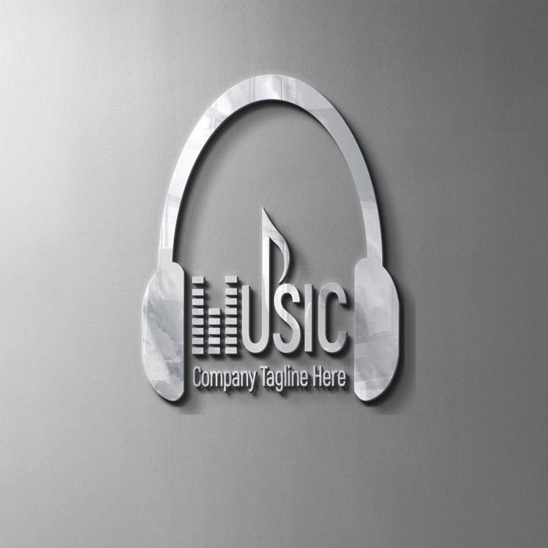فایل قالب psd طراحی لوگوی حرفه ای موسیقی - Professional Music Logo Design psd Template