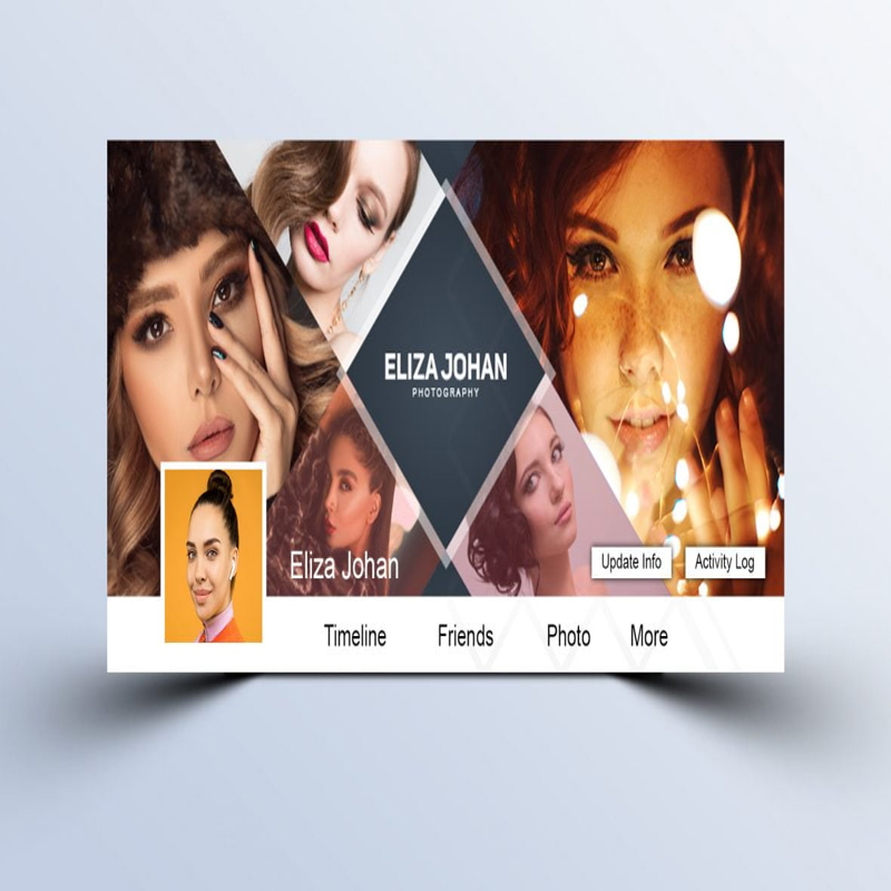 فایل طراحی کاور فیسبوک عکاس حرفه‌ای - Professional Photographer Facebook Cover Design