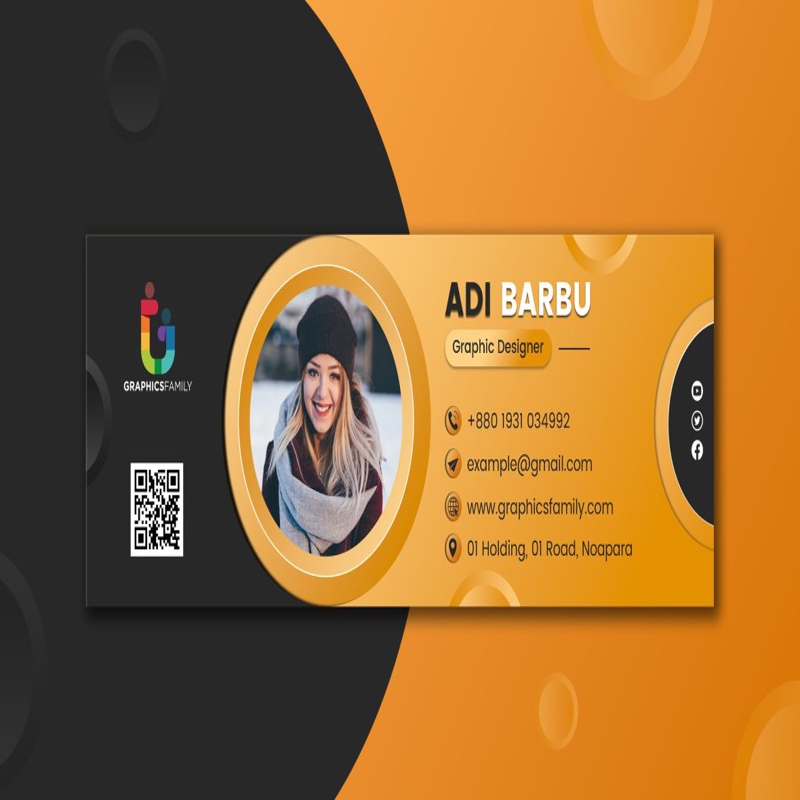 فایل طراحی امضای ایمیل گرد حرفه ای - Professional Round Email Signature Design