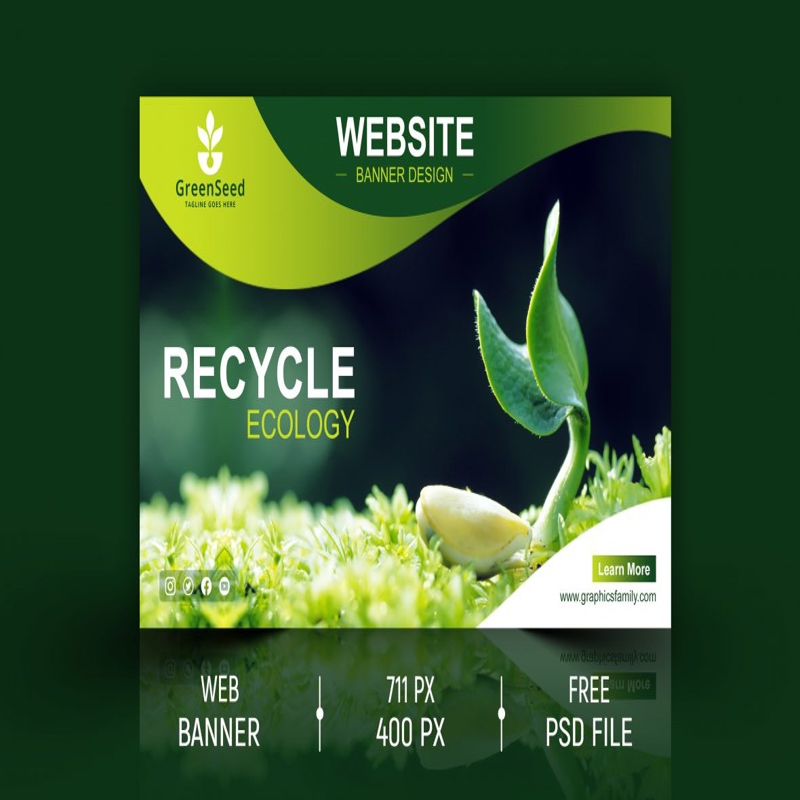 فایل بنر حرفه‌ای وب‌سایت - Professional Website Banner