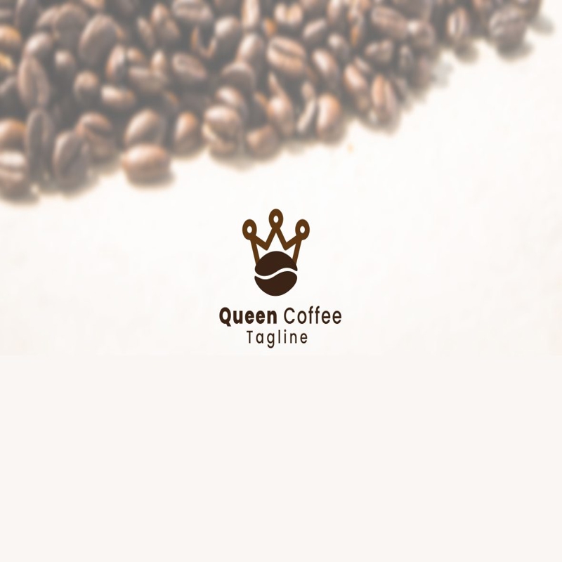 فایل طراحی لوگو کافه کوئین - Queen Coffee – Coffee Logo Design