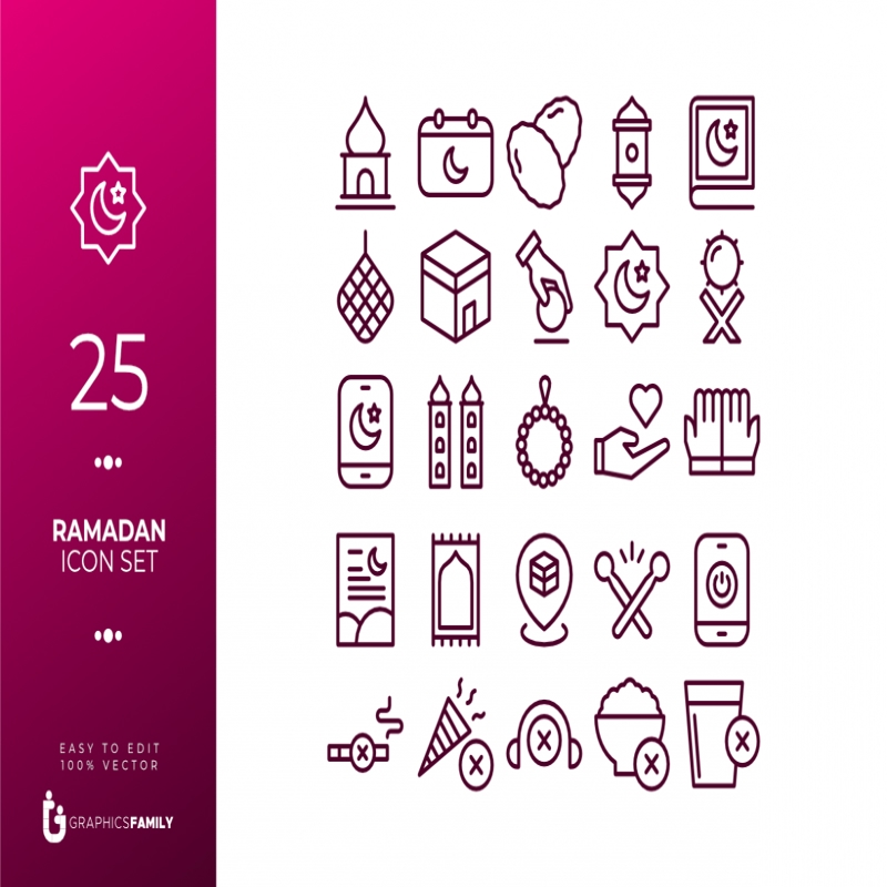 فایل آیکون‌های ماه رمضان - Ramadan Icons