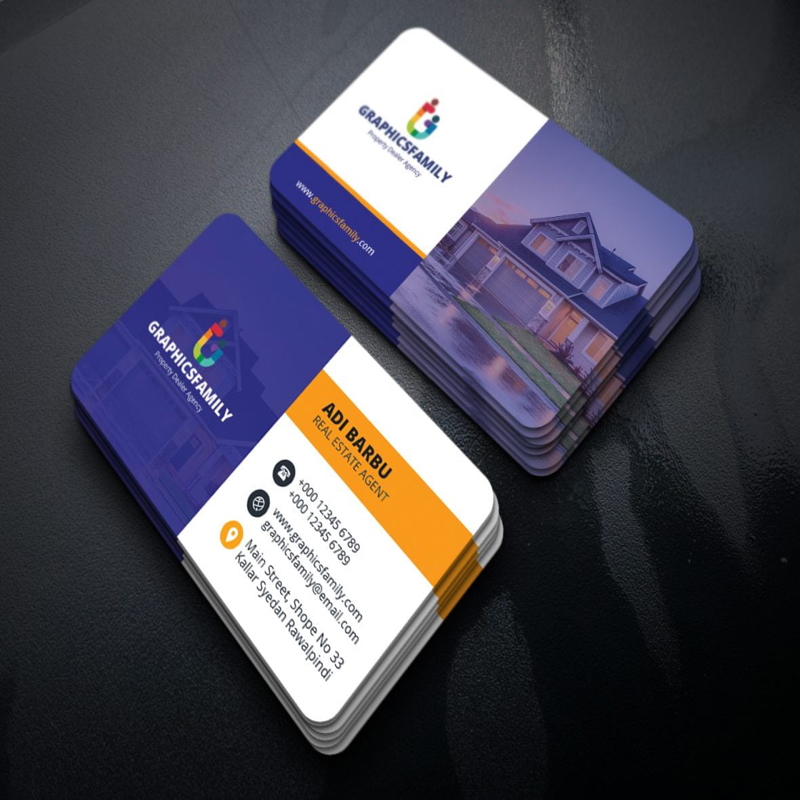 فایل الگوی کارت ویزیت نماینده املاک و مستغلات - Real Estate Agent Business Card Template