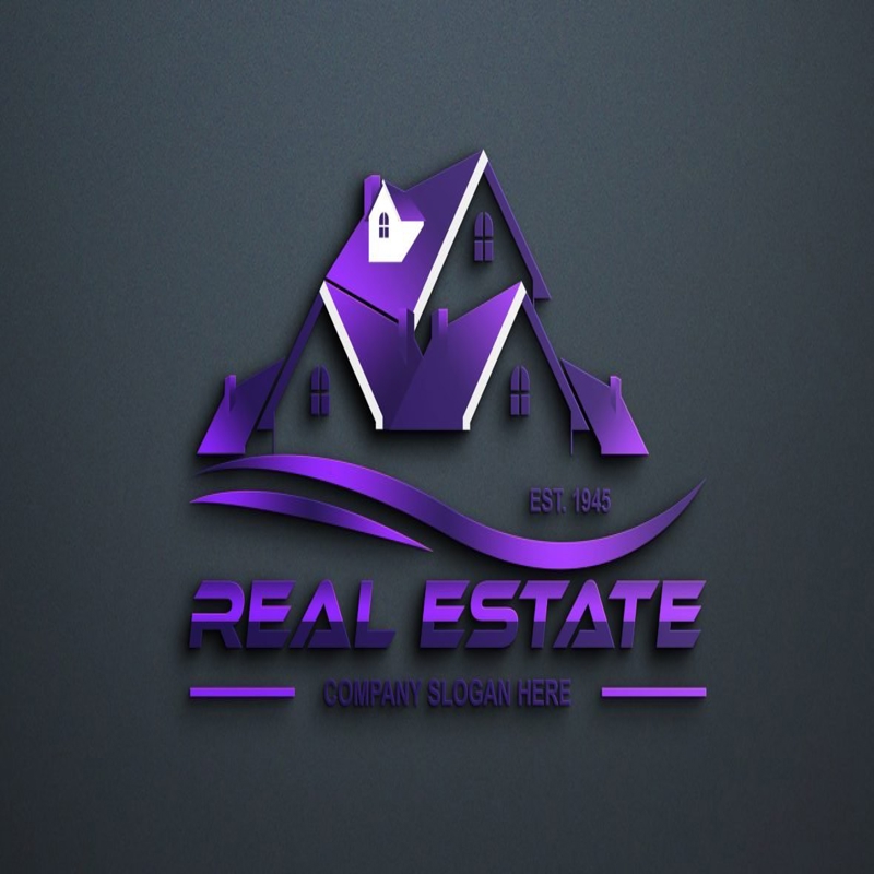 فایل الگوی طراحی لوگو شرکت املاک و مستغلات - Real Estate Company Logo Design Template