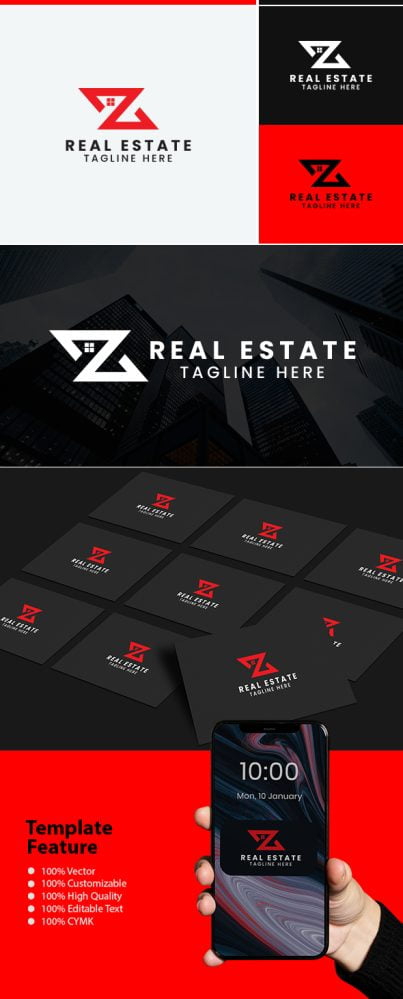 فایل قالب لوگوی املاک و مستغلات - Real Estate Logo Template