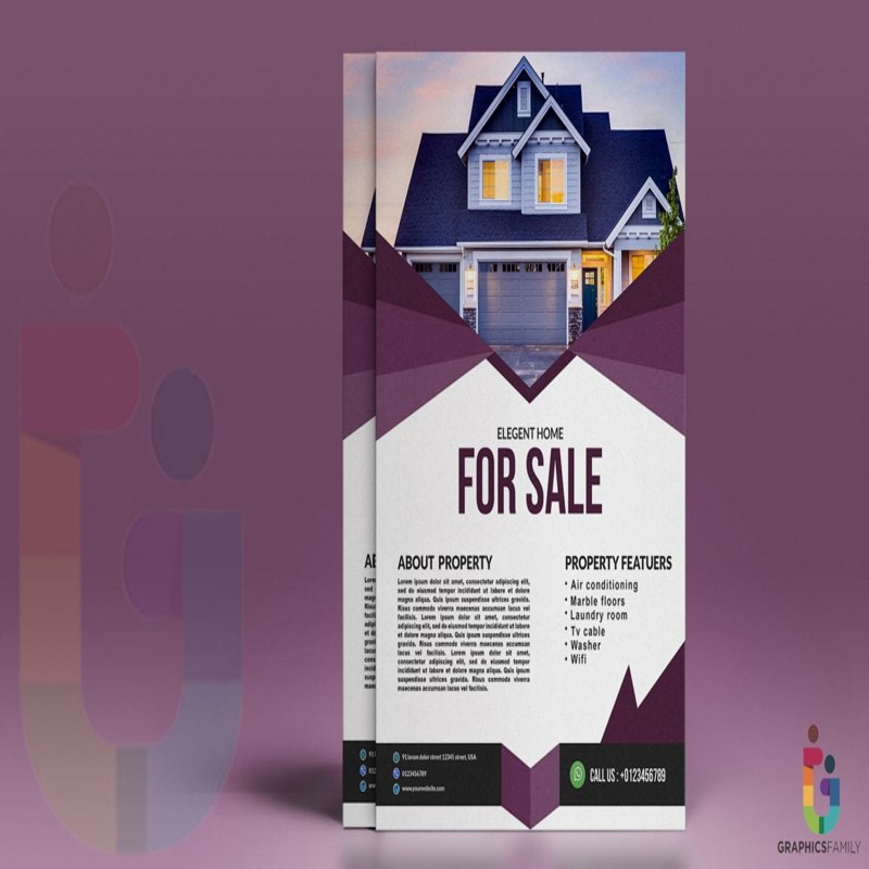 فایل الگوی بروشور حرفه ای املاک و مستغلات - Real Estate Professional Flyer Template