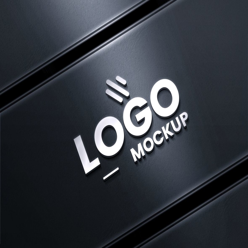 فایل موکاپ لوگو سه بعدی فناوری واقع گرایانه - Realistic 3D Tech Logo Mockup