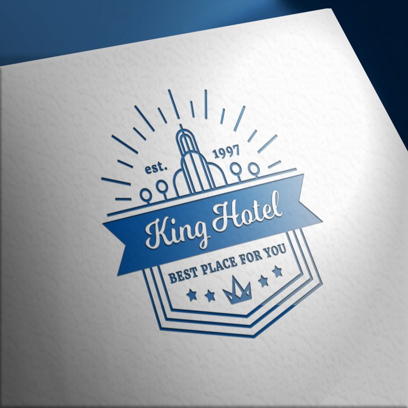 فایل موکاپ لوگو کاغذی واقع‌گرایانه - Realistic Paper Logo Mockup
