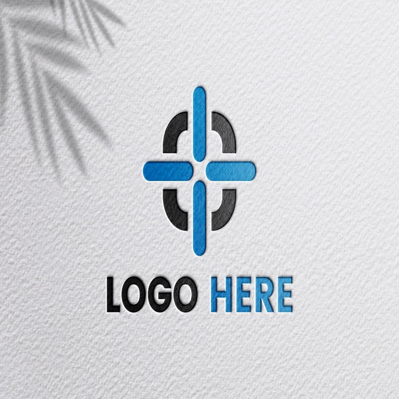 فایل موکاپ لوگو با کاغذ فشرده واقع‌گرایانه (PSD) - Realistic Paper Pressed Logo Mockup PSD