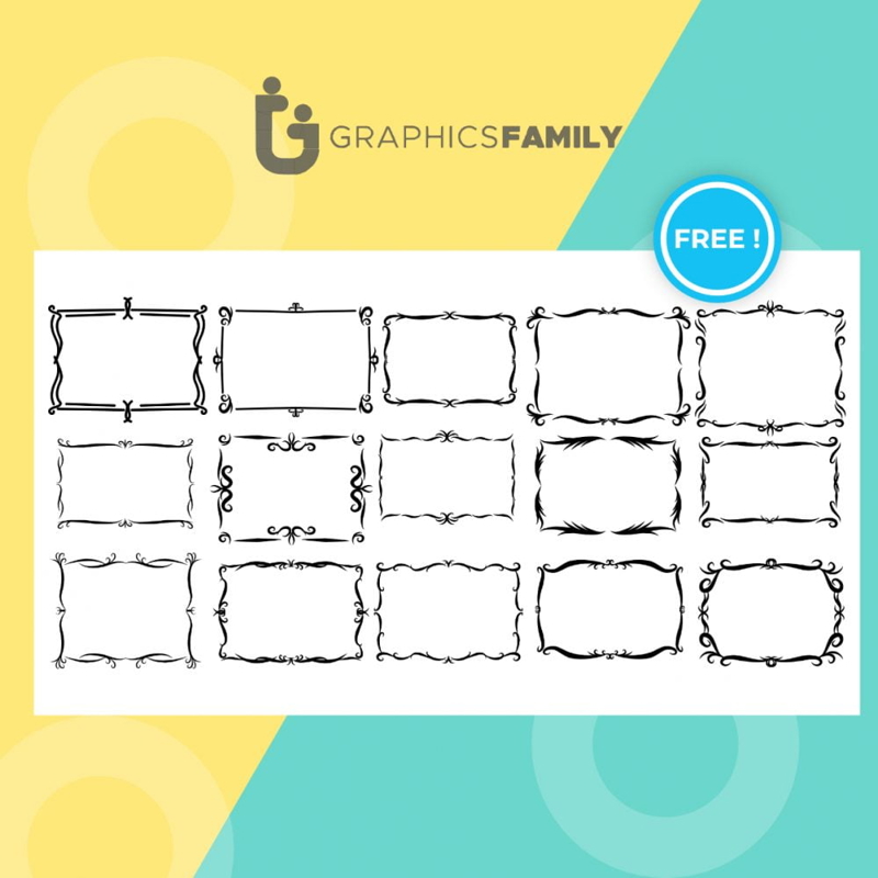 فایل مجموعه قاب‌های خوشنویسی مستطیلی - Rectangular Calligraphic Frames Set