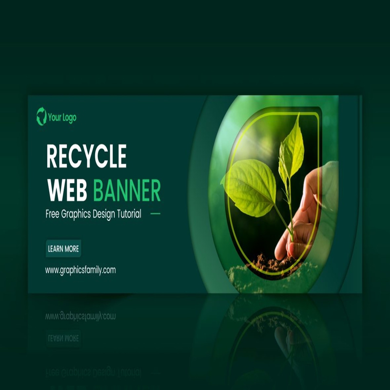 فایل الگوی طراحی بنر بازیافت - Recycling Banner Design Template