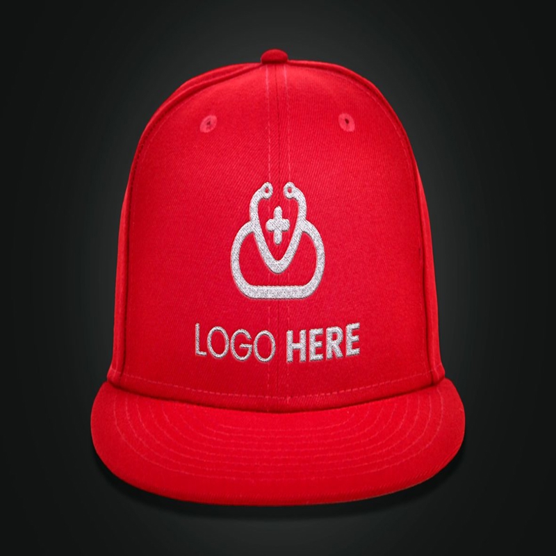 فایل موکاپ لوگو کلاه قرمزی - Red Cap Logo Mockup