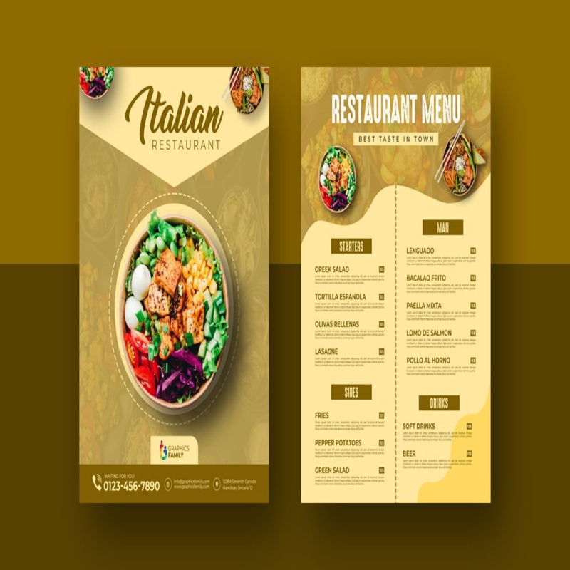 فایل طراحی منوی رستوران - Restaurant Menu Design