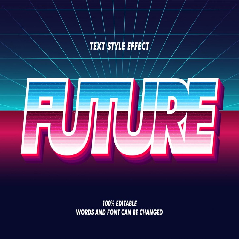 فایل افکت متن رنگی رترو - Retro Color Text Effect