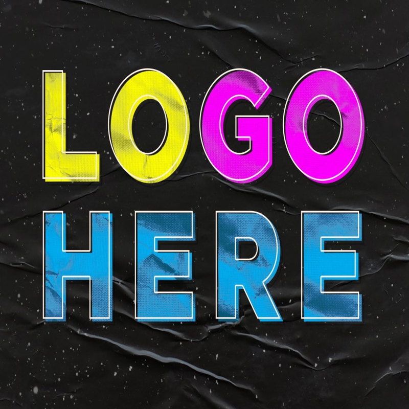 فایل موکاپ لوگو رترو - Retro Logo Mockup