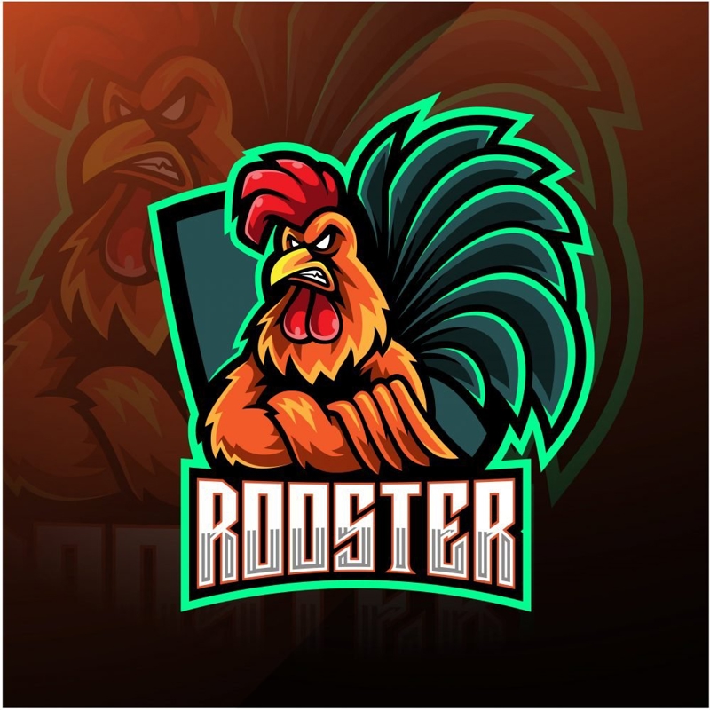 فایل لوگوی طلسم خروس - Rooster Mascot Logo