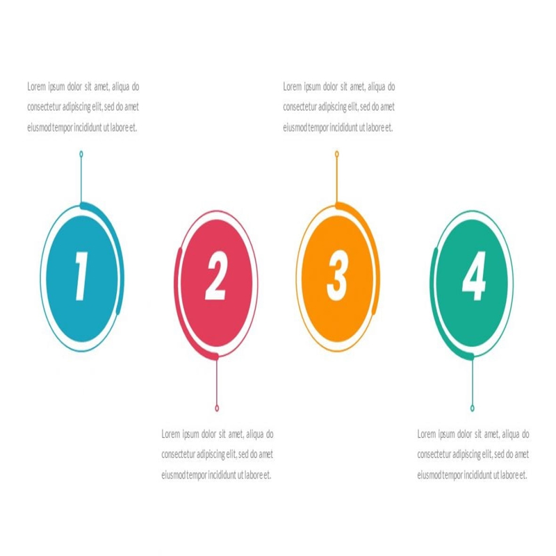 فایل قالب پاورپوینت اینفوگرافیک با عناصر گرد - Rounded Elements Powerpoint Infographics Template