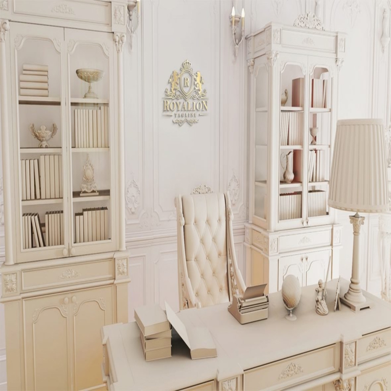 فایل موکاپ لوگو اداری لوکس سلطنتی - Royal Luxury Office Logo Mockup
