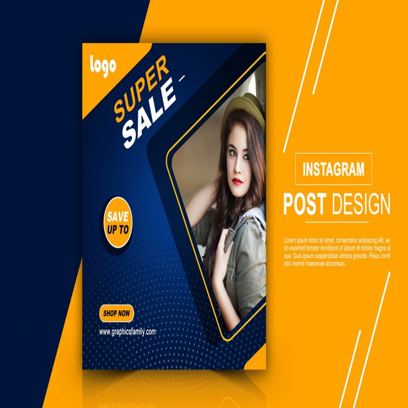 فایل طراحی بنر فروش ویژه برای پست اینستاگرام - Sale Banner for Instagram Post Template Design