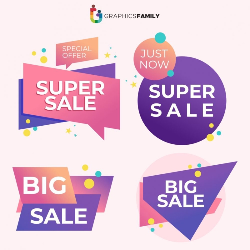 فایل مجموعه برچسب‌های فروش - Sale Label Collection