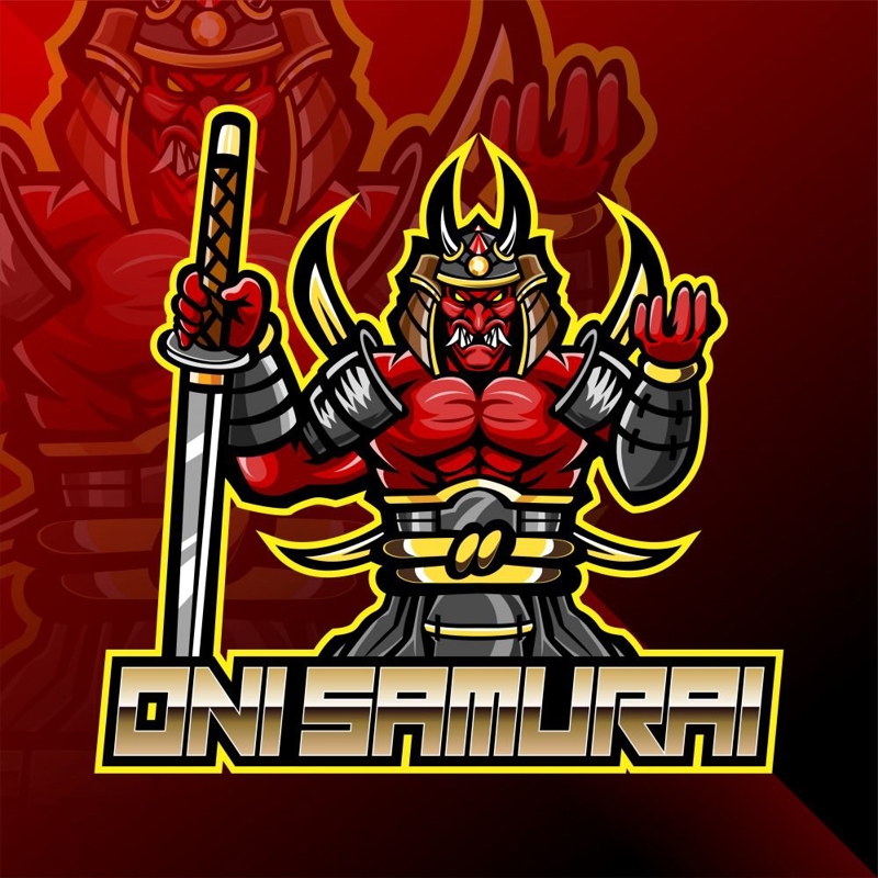 فایل لوگوی نماد ورزش‌های الکترونیکی سامورایی - Samurai Esports Mascot Logo