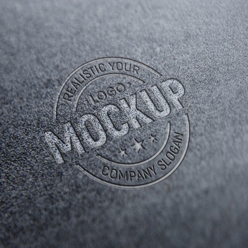 فایل موکاپ لوگوی سه بعدی کاغذ سنباده - Sandpaper 3D Logo Mockup
