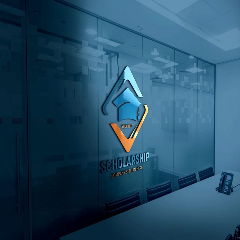 فایل طراحی لوگوی بورسیه تحصیلی - Scholarship Logo Template Design