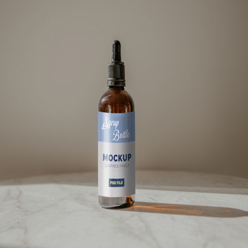 فایل ماکت طراحی بطری سرم - Serum Bottle Design Mockup