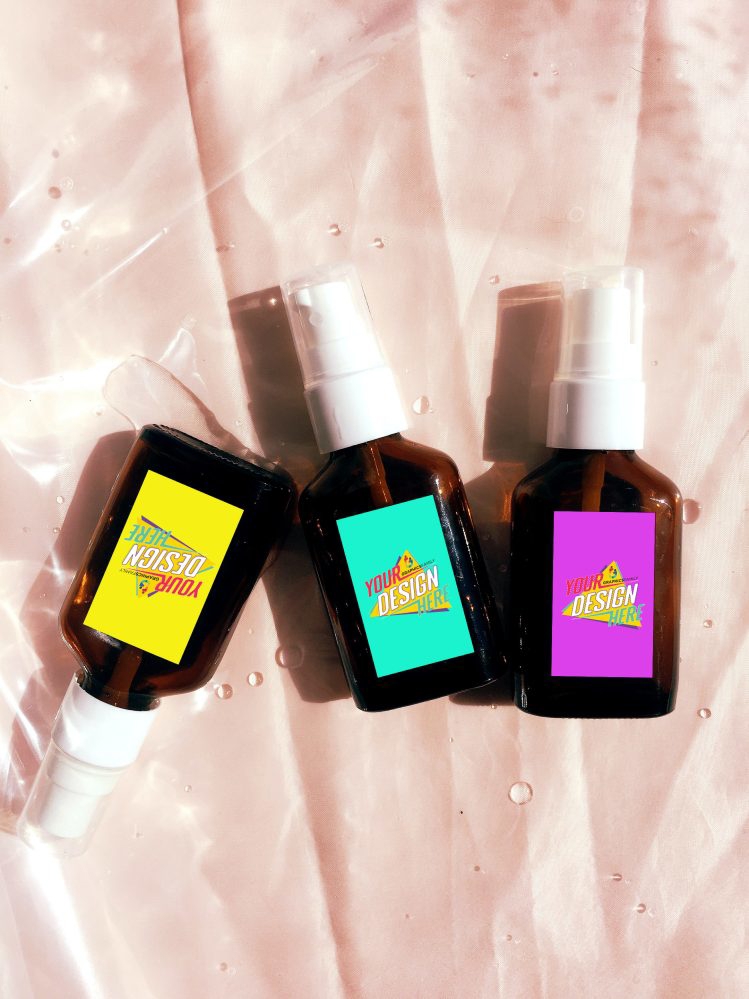 فایل ماکت طراحی بطری‌های سرم - Serum Bottles Design Mockup