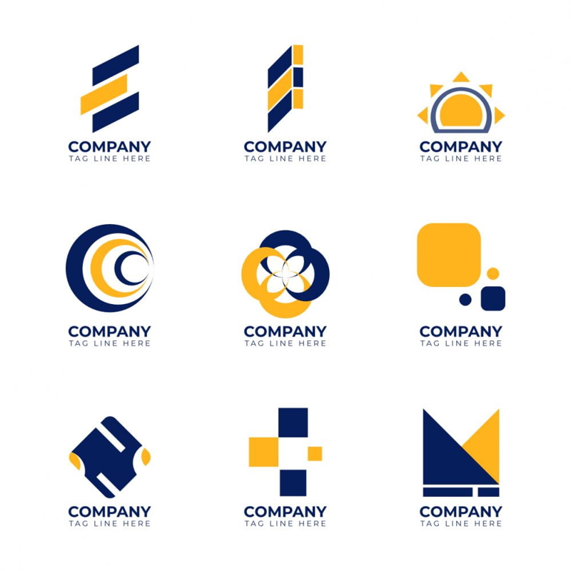 فایل مجموعه ای از لوگوهای خلاقانه شرکت ها - set of creative company logos