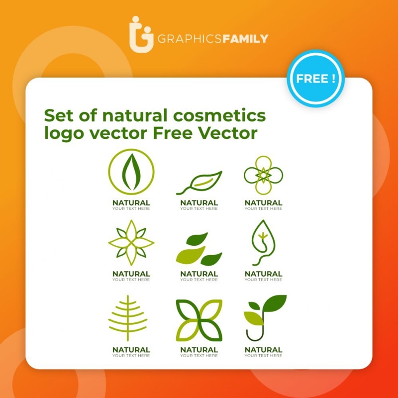 فایل وکتور لوگو لوازم آرایشی وکتور آرم ... - Set of natural cosmetics logo vector Vector