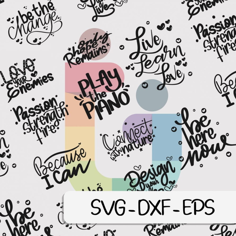 فایل مجموعه طرح‌ها با شعار سرگرم‌کننده، طراحی SVG - Set of sketches with fun slogan SVG design