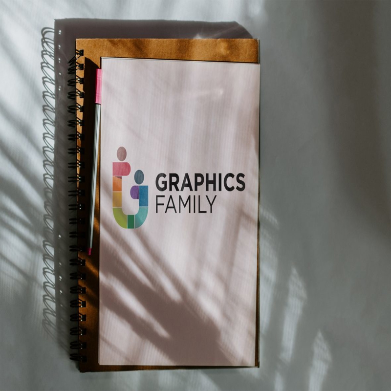 فایل موکاپ لوگو سایه روی کتاب - Shadow On Book Logo Mockup