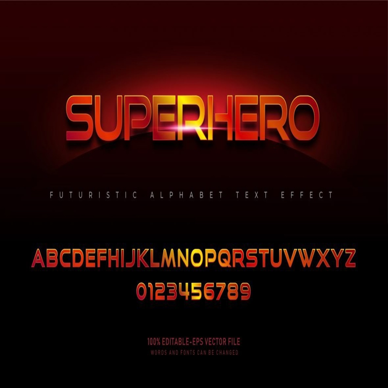 فایل افکت متن براق و پررنگ - Shiny Bold Text Effect