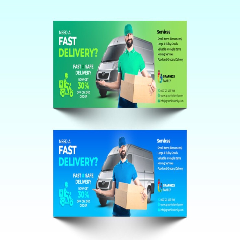 فایل طراحی کاور فیسبوک خدمات حمل و نقل و تحویل - Shipping And Delivery Service Facebook Cover Design