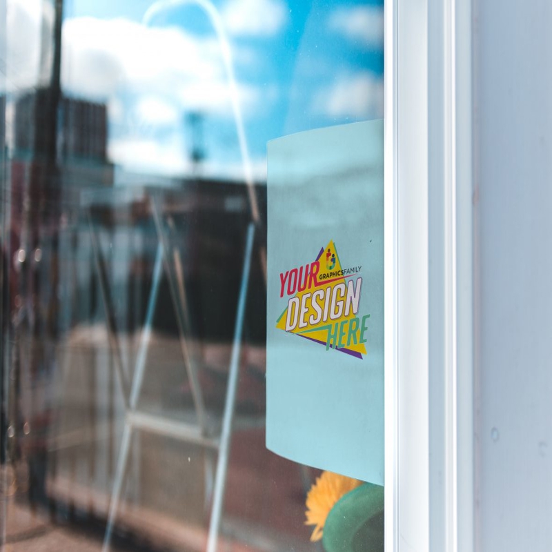 فایل ماکت کاغذی ویترین فروشگاه - Shop Window paper Mockup