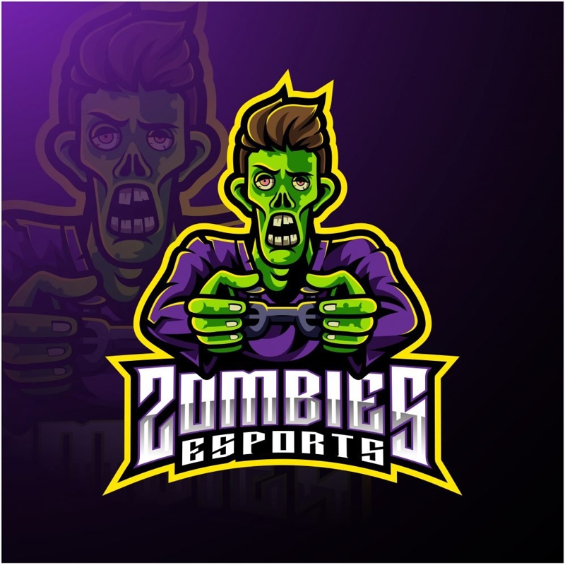 فایل لوگوی ورزش‌های الکترونیکی قبیله زامبی‌ها - Zombies Clan Esports Mascot Logo