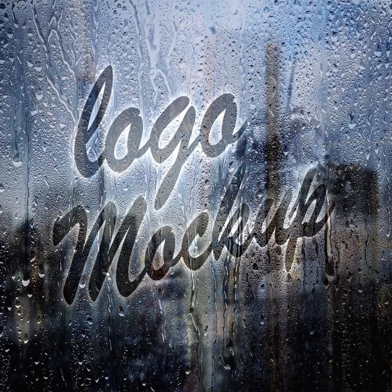 فایل موکاپ لوگو امضا روی دیوار شیشه‌ای قطره آب - Signature Logo Mockup On Water Drop Glass Wall