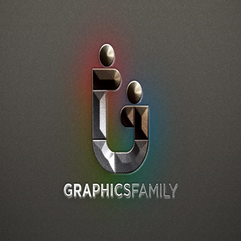 فایل موکاپ لوگو متالیک نقره‌ای براق - Silver Shine Metallic Logo Mockup