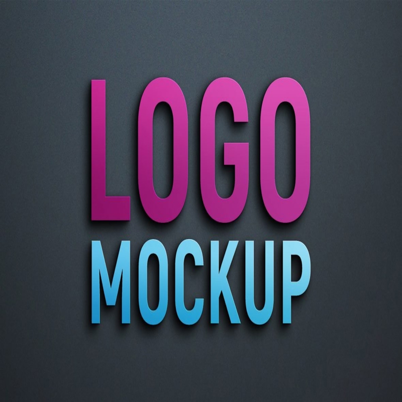 فایل موکاپ لوگو سه بعدی ساده و مدرن - Simple and Modern 3D Logo Mockup